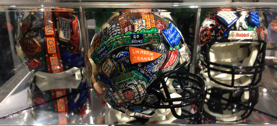 Artist Charles Fazzino Football Helmet