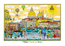 Charles Fazzino Charles Fazzino Colorful Carnival in Venice (AP) (Colored Crystals)