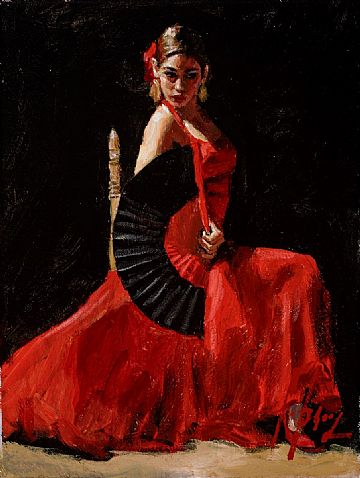 Fabian Perez Celina Con Abanico IV