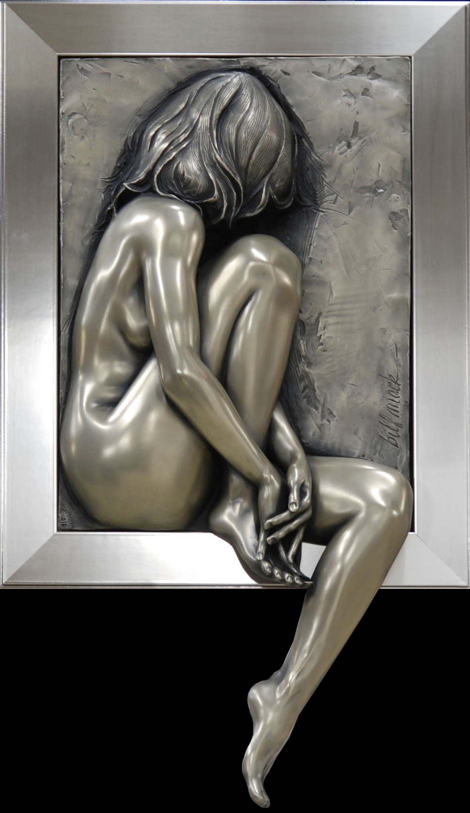 Bill Mack Longing Reversed (Bonded Stainless Steel) (Framed)